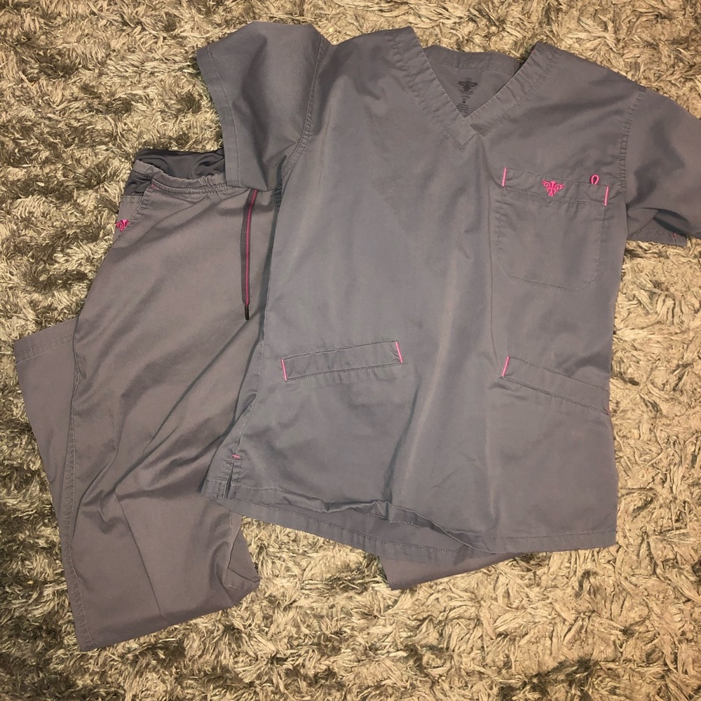 Med Couture Grey Scrub Set